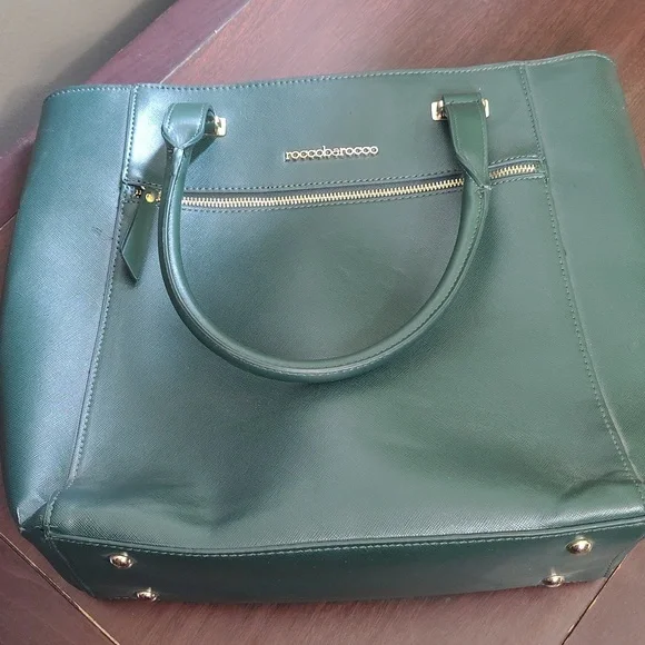 Roccobarocco Dark Green Tote Purse - Picture 8 of 9